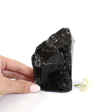 Load image into Gallery viewer, Black obsidian cut base | ASH&amp;STONE Crystals Shop Auckland NZ

