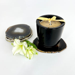 Xmas candle & crystal gift packs NZ: Bespoke candle & crystal coaster set